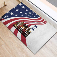 911 Memorial Rubber Doormat Patriot Day American Flag and Soldier Silhouette Honor and Remember - Wonder Print Shop
