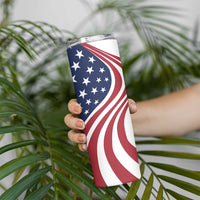 911 Memorial Skinny Tumbler Patriot Day American Flag and Soldier Silhouette Honor and Remember - Wonder Print Shop