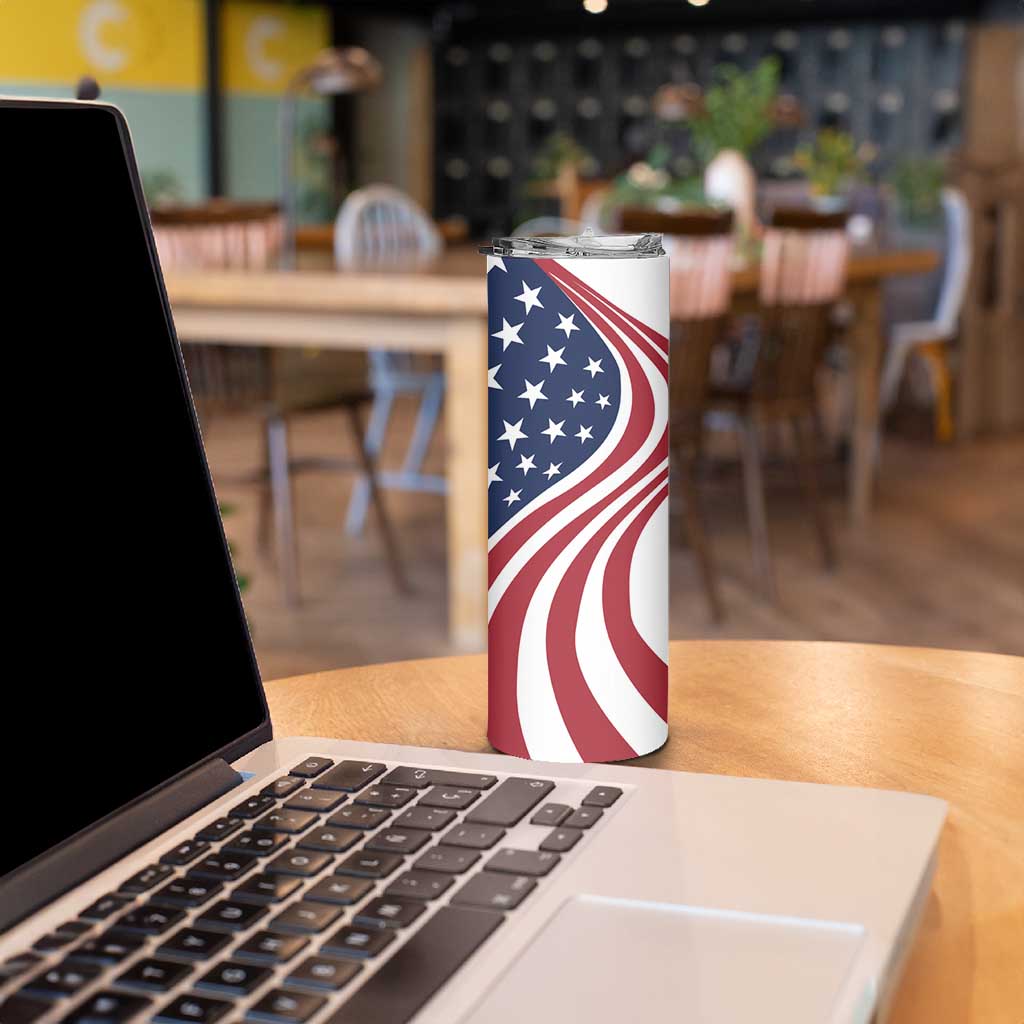 911 Memorial Skinny Tumbler Patriot Day American Flag and Soldier Silhouette Honor and Remember - Wonder Print Shop