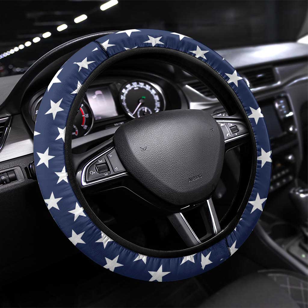 911 Memorial Steering Wheel Cover Patriot Day American Flag and Soldier Silhouette Honor and Remember - Wonder Print Shop