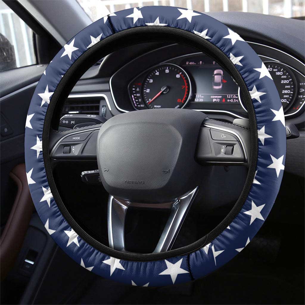 911 Memorial Steering Wheel Cover Patriot Day American Flag and Soldier Silhouette Honor and Remember - Wonder Print Shop