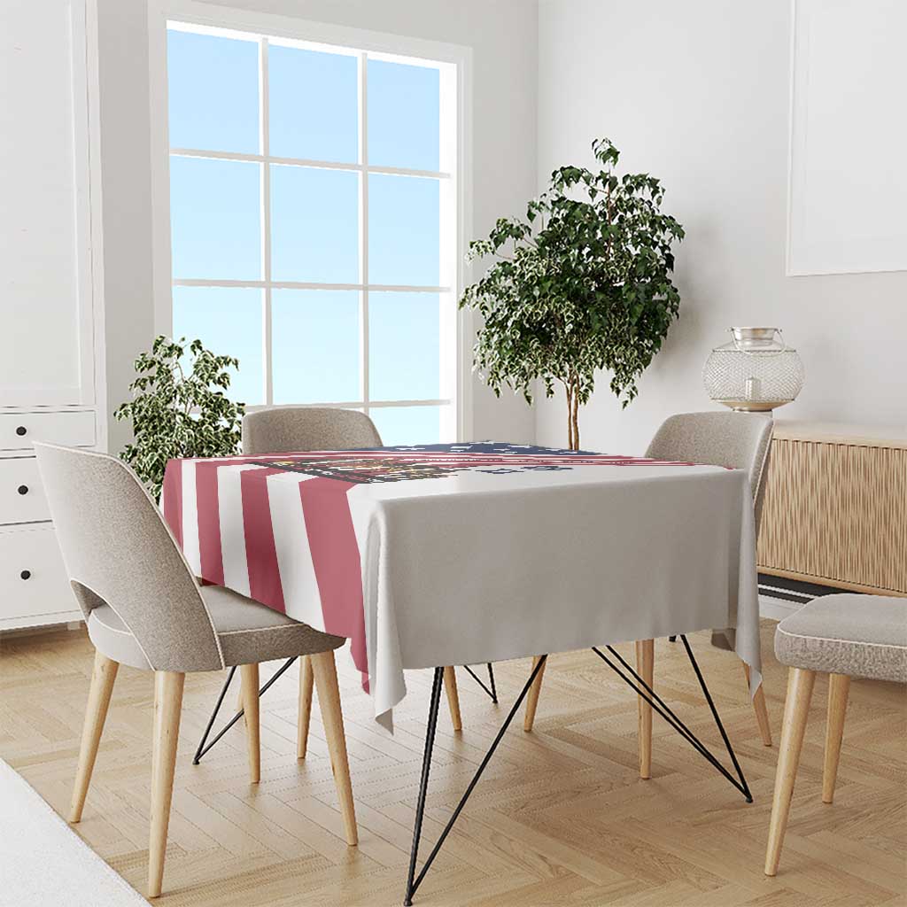 911 Memorial Tablecloth Patriot Day American Flag and Soldier Silhouette Honor and Remember - Wonder Print Shop