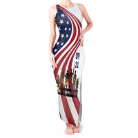 911 Memorial Tank Maxi Dress Patriot Day American Flag and Soldier Silhouette Honor and Remember - Wonder Print Shop