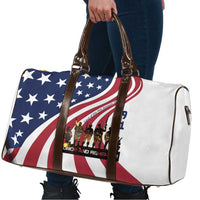 911 Memorial Travel Bag Patriot Day American Flag and Soldier Silhouette Honor and Remember - Wonder Print Shop