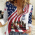 911 Memorial Women Casual Shirt Patriot Day American Flag and Soldier Silhouette Honor and Remember - Wonder Print Shop