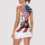 911 Memorial Women Sleeveless Polo Shirt Patriot Day American Flag and Soldier Silhouette Honor and Remember - Wonder Print Shop