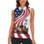 911 Memorial Women Sleeveless Polo Shirt Patriot Day American Flag and Soldier Silhouette Honor and Remember - Wonder Print Shop