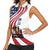 911 Memorial Women Sleeveless Polo Shirt Patriot Day American Flag and Soldier Silhouette Honor and Remember - Wonder Print Shop