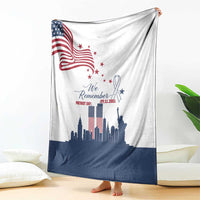 Patriot Day 911 Memorial Blanket American Flag and New York City Skyline Design - Wonder Print Shop
