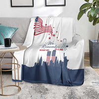 Patriot Day 911 Memorial Blanket American Flag and New York City Skyline Design - Wonder Print Shop