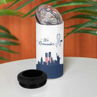 Patriot Day 911 Memorial 4 in 1 Can Cooler Tumbler American Flag and New York City Skyline Design - Wonder Print Shop