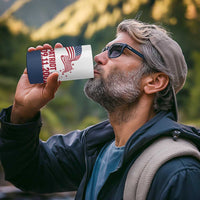 Patriot Day 911 Memorial 4 in 1 Can Cooler Tumbler American Flag and New York City Skyline Design - Wonder Print Shop
