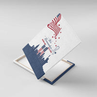 Patriot Day 911 Memorial Canvas Wall Art American Flag and New York City Skyline Design - Wonder Print Shop