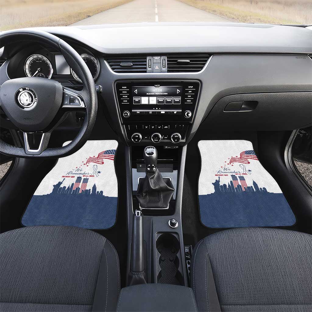 Patriot Day 911 Memorial Car Mats American Flag and New York City Skyline Design - Wonder Print Shop