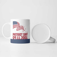 Patriot Day 911 Memorial Ceramic Mug American Flag and New York City Skyline Design - Wonder Print Shop