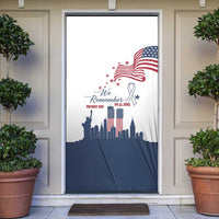 Patriot Day 911 Memorial Door Cover American Flag and New York City Skyline Design - Wonder Print Shop