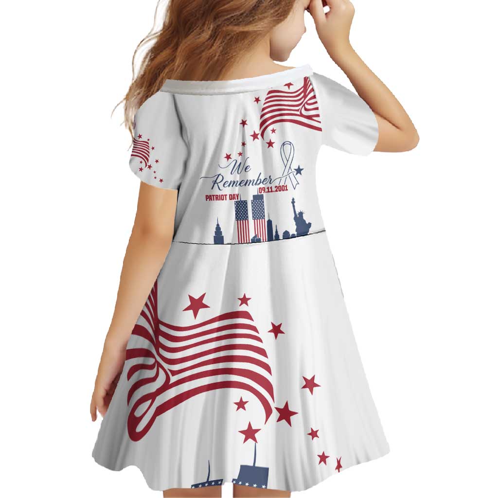 Patriot Day 911 Memorial Family Matching Mermaid Dress and Hawaiian Shirt American Flag and New York City Skyline Design - Wonder Print Shop