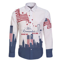 Patriot Day 911 Memorial Family Matching Summer Maxi Dress and Hawaiian Shirt American Flag and New York City Skyline Design - Wonder Print Shop