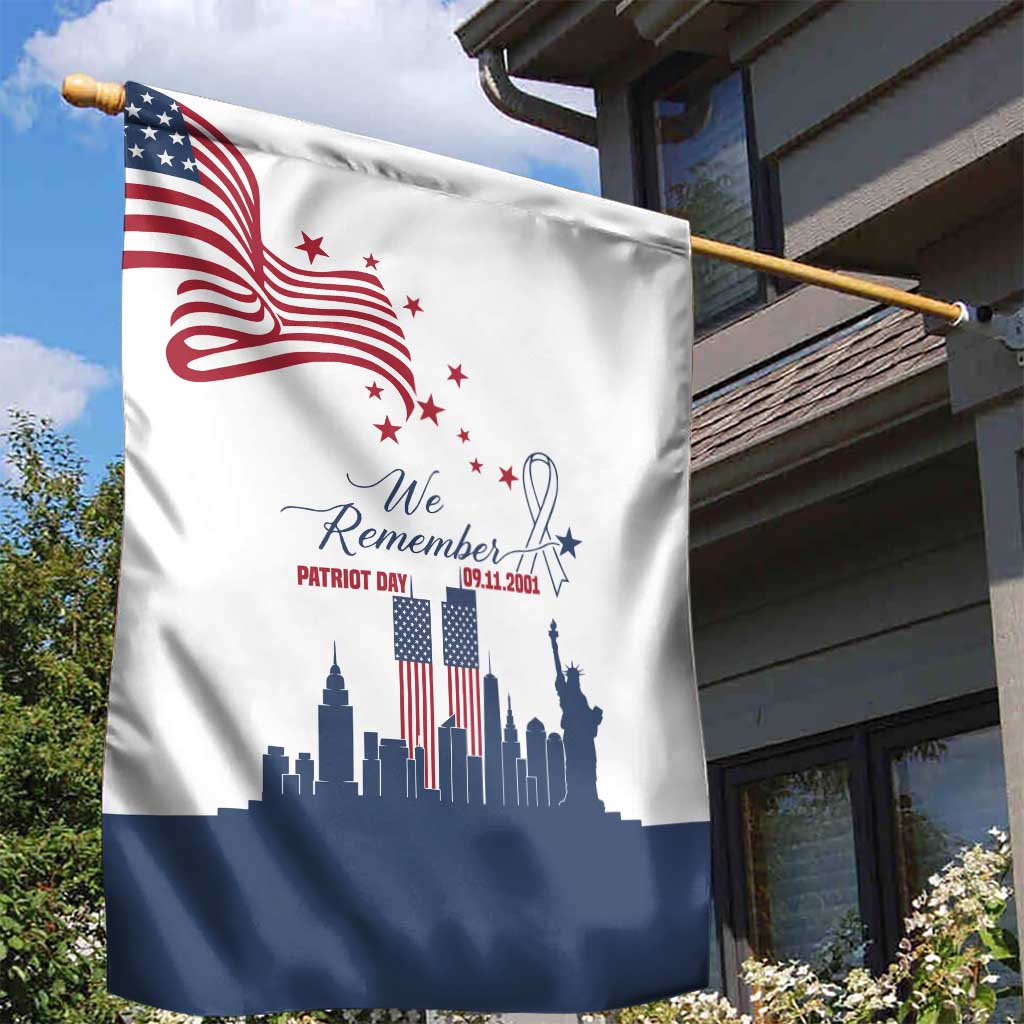 Patriot Day 911 Memorial Garden Flag American Flag and New York City Skyline Design - Wonder Print Shop