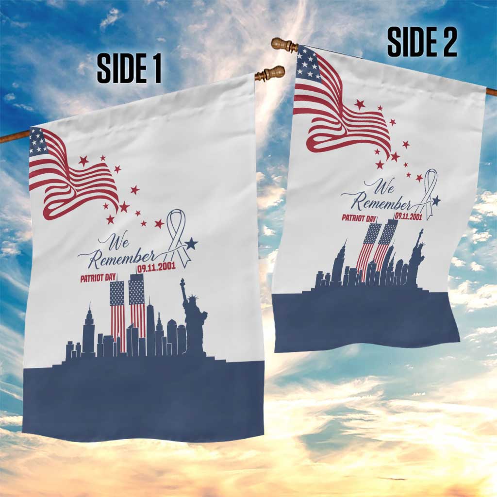 Patriot Day 911 Memorial Garden Flag American Flag and New York City Skyline Design - Wonder Print Shop