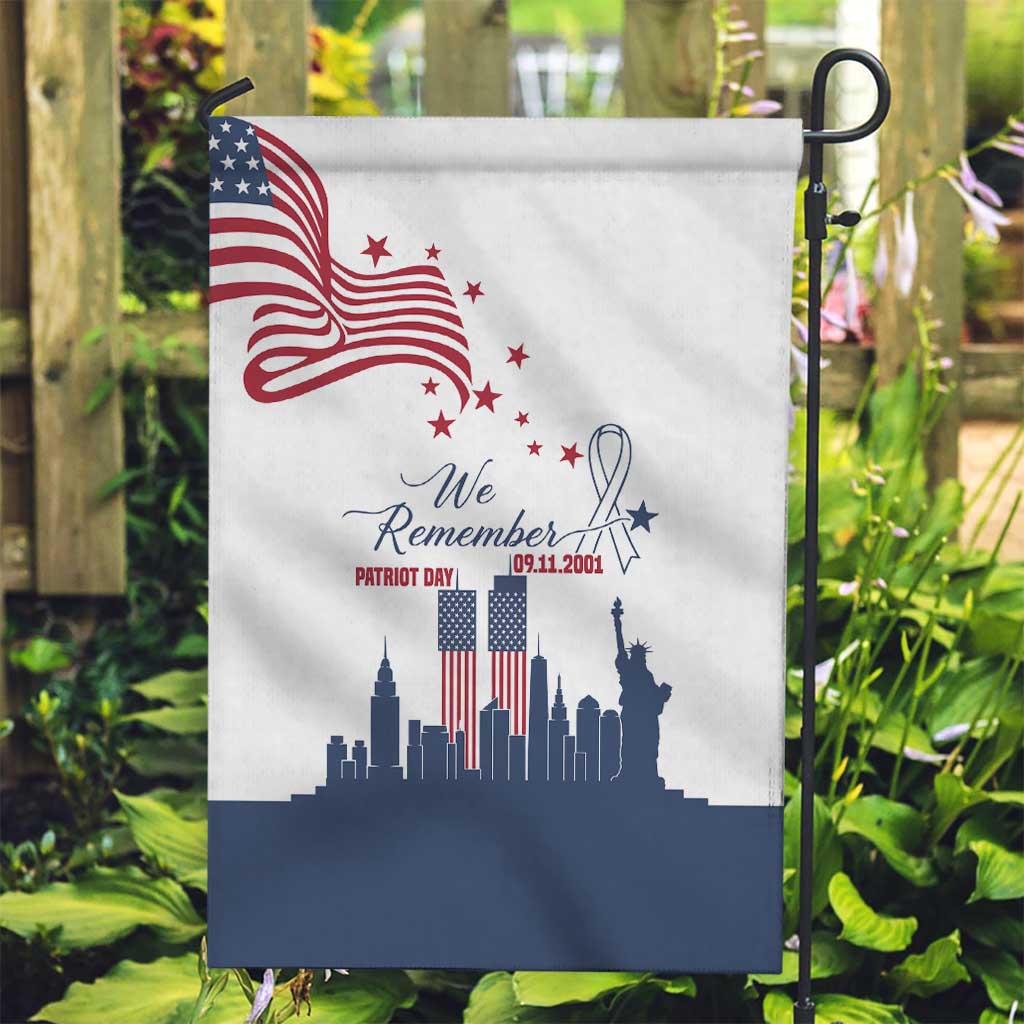 Patriot Day 911 Memorial Garden Flag American Flag and New York City Skyline Design - Wonder Print Shop