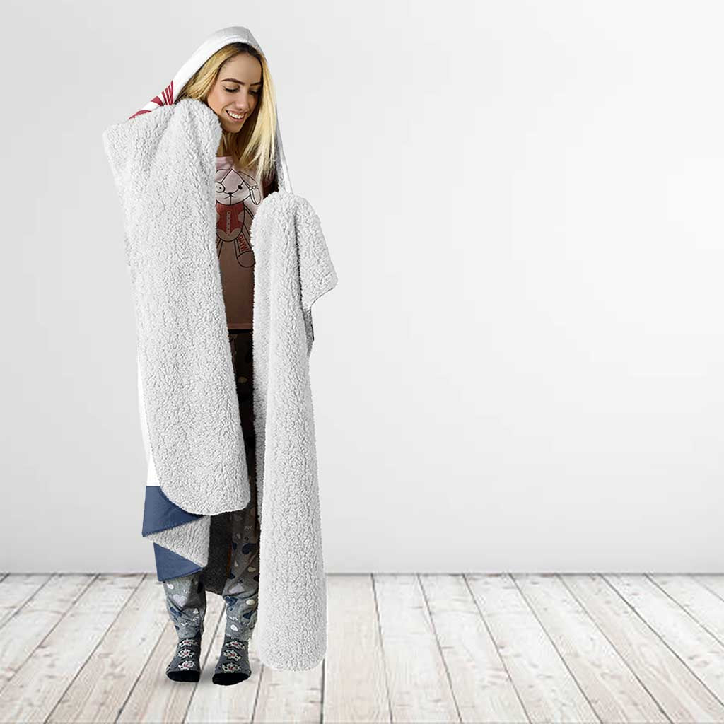 Patriot Day 911 Memorial Hooded Blanket American Flag and New York City Skyline Design - Wonder Print Shop