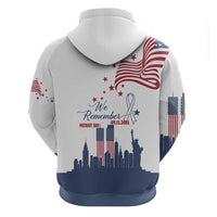 Patriot Day 911 Memorial Hoodie American Flag and New York City Skyline Design - Wonder Print Shop