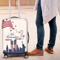 Patriot Day 911 Memorial Luggage Cover American Flag and New York City Skyline Design - Wonder Print Shop