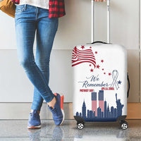 Patriot Day 911 Memorial Luggage Cover American Flag and New York City Skyline Design - Wonder Print Shop
