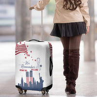 Patriot Day 911 Memorial Luggage Cover American Flag and New York City Skyline Design - Wonder Print Shop