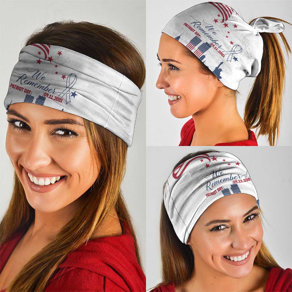 Patriot Day 911 Memorial Neck Gaiter American Flag and New York City Skyline Design TS04