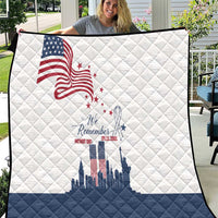 Patriot Day 911 Memorial Quilt American Flag and New York City Skyline Design - Wonder Print Shop