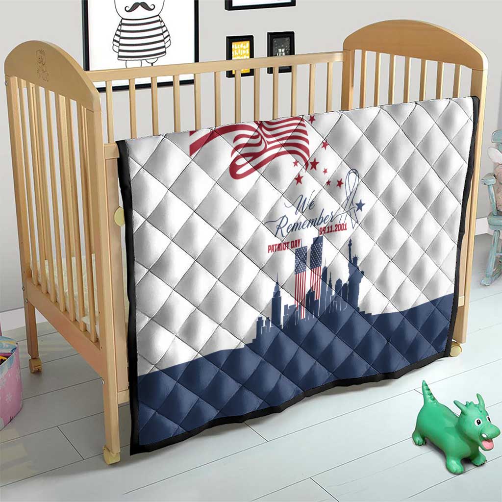 Patriot Day 911 Memorial Quilt American Flag and New York City Skyline Design - Wonder Print Shop