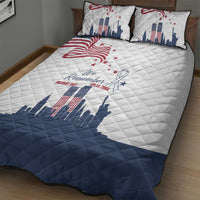 Patriot Day 911 Memorial Quilt Bed Set American Flag and New York City Skyline Design - Wonder Print Shop