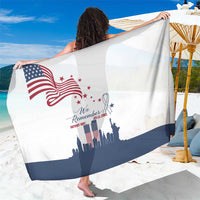 Patriot Day 911 Memorial Sarong American Flag and New York City Skyline Design - Wonder Print Shop
