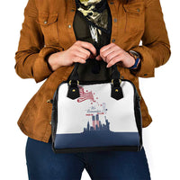 Patriot Day 911 Memorial Shoulder Handbag American Flag and New York City Skyline Design - Wonder Print Shop