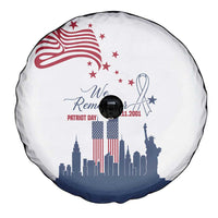 Patriot Day 911 Memorial Spare Tire Cover American Flag and New York City Skyline Design - Wonder Print Shop