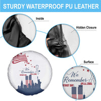 Patriot Day 911 Memorial Spare Tire Cover American Flag and New York City Skyline Design - Wonder Print Shop