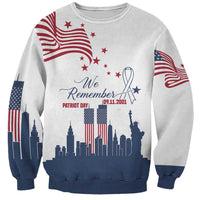 Patriot Day 911 Memorial Sweatshirt American Flag and New York City Skyline Design - Wonder Print Shop