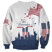 Patriot Day 911 Memorial Sweatshirt American Flag and New York City Skyline Design - Wonder Print Shop