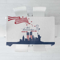 Patriot Day 911 Memorial Tablecloth American Flag and New York City Skyline Design - Wonder Print Shop