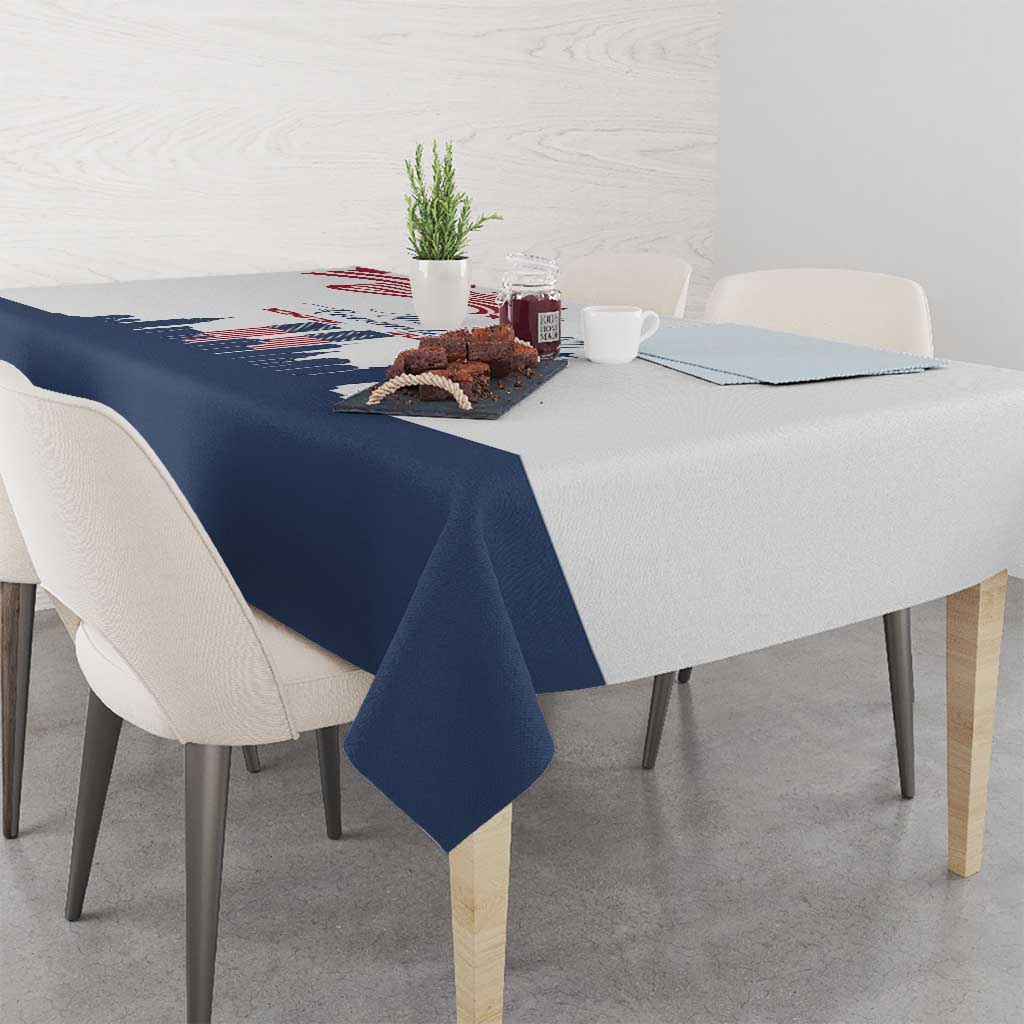 Patriot Day 911 Memorial Tablecloth American Flag and New York City Skyline Design - Wonder Print Shop