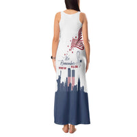 Patriot Day 911 Memorial Tank Maxi Dress American Flag and New York City Skyline Design - Wonder Print Shop