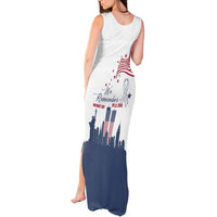 Patriot Day 911 Memorial Tank Maxi Dress American Flag and New York City Skyline Design - Wonder Print Shop