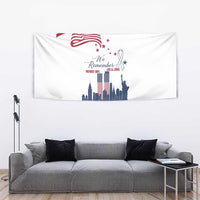 Patriot Day 911 Memorial Tapestry American Flag and New York City Skyline Design - Wonder Print Shop