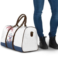 Patriot Day 911 Memorial Travel Bag American Flag and New York City Skyline Design - Wonder Print Shop