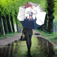 Patriot Day 911 Memorial Umbrella American Flag and New York City Skyline Design - Wonder Print Shop
