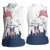 Patriot Day 911 Memorial Women Sleeveless Polo Shirt American Flag and New York City Skyline Design - Wonder Print Shop