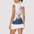 Patriot Day 911 Memorial Women Sleeveless Polo Shirt American Flag and New York City Skyline Design - Wonder Print Shop