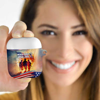 911 Memorial Patriot Day AirPods Case American Flag and Soldier Tribute Never Forget - Wonder Print Shop